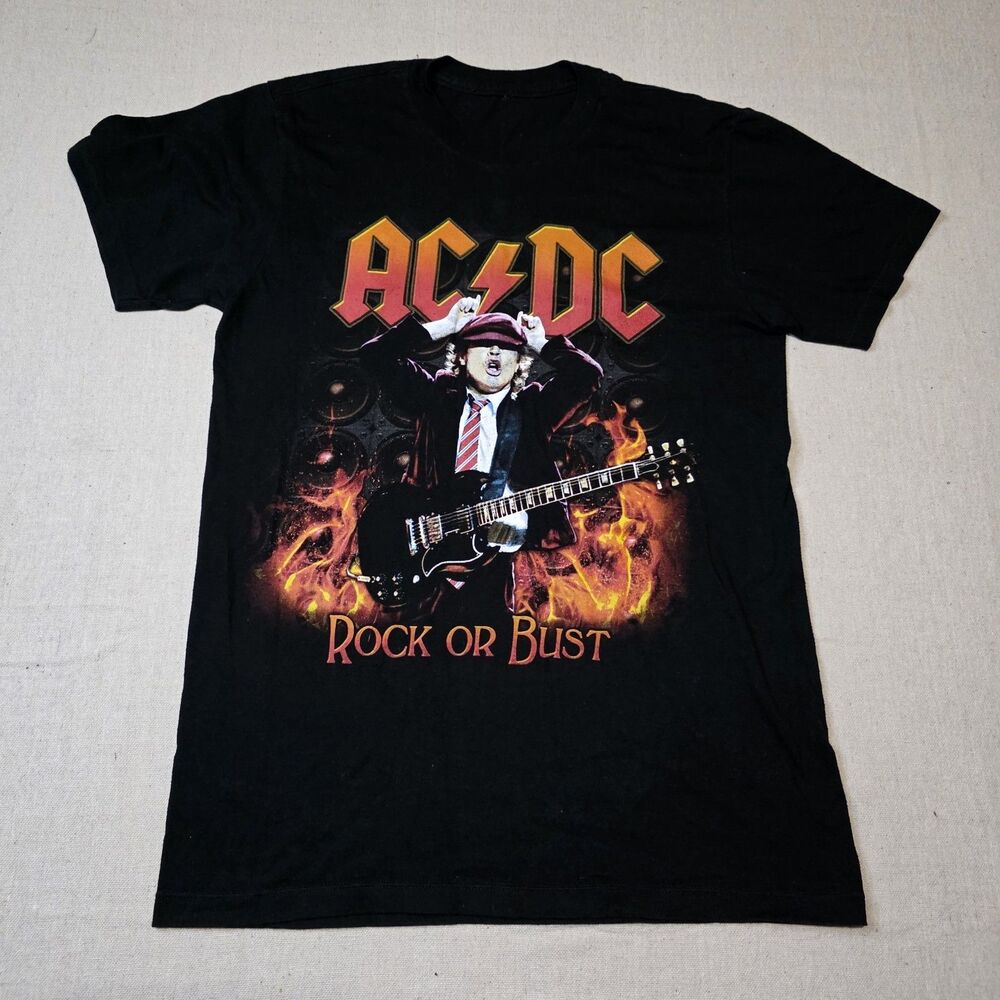 AC/DC Rock Or Bust World Tour 2016 TShirt Size XS Black Highway to North America